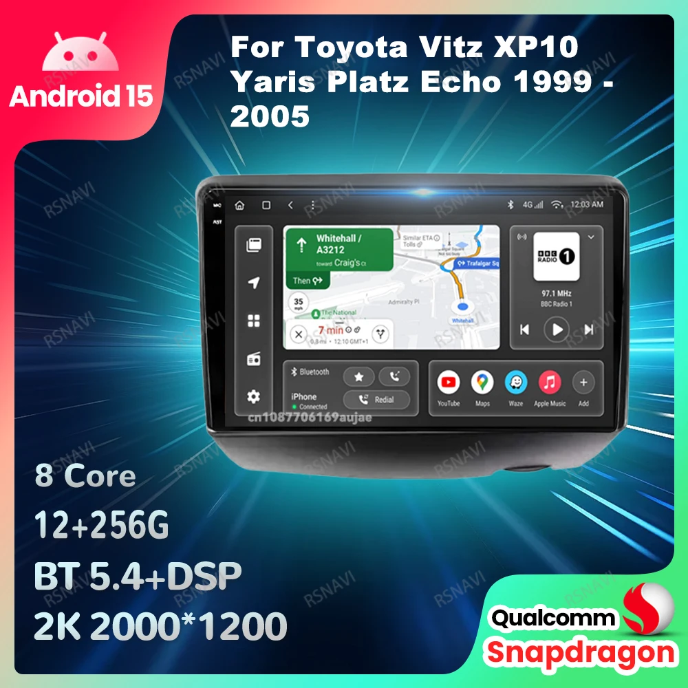 Автомобильный радиоприемник Android 15 для Toyota Vitz XP10 Yaris Platz Echo 1999-2005 DSP QLED Viedo Player DVD Мультимедиа Авторадио Навигация
Автомобильный радиоприемник Android 15 для Toyota Vitz XP10 Yaris Platz Echo 1999-2005 DSP QLED Viedo Player DVD Мультимедиа Авторадио Навигация