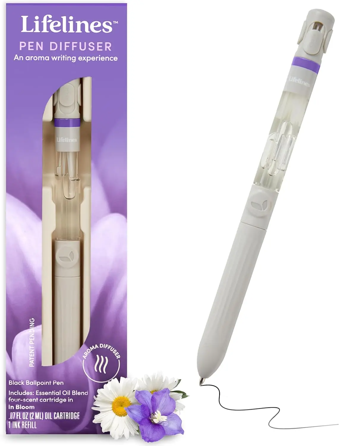Lifelines Pen Diffuser, in Bloom - 1mm Black Ballpoint Pen with Scented Essential Oil Blends, Aromatherapy Diffuser & Sensory
Lifelines Pen Diffuser, in Bloom - 1mm Black Ballpoint Pen with Scented Essential Oil Blends, Aromatherapy Diffuser & Sensory