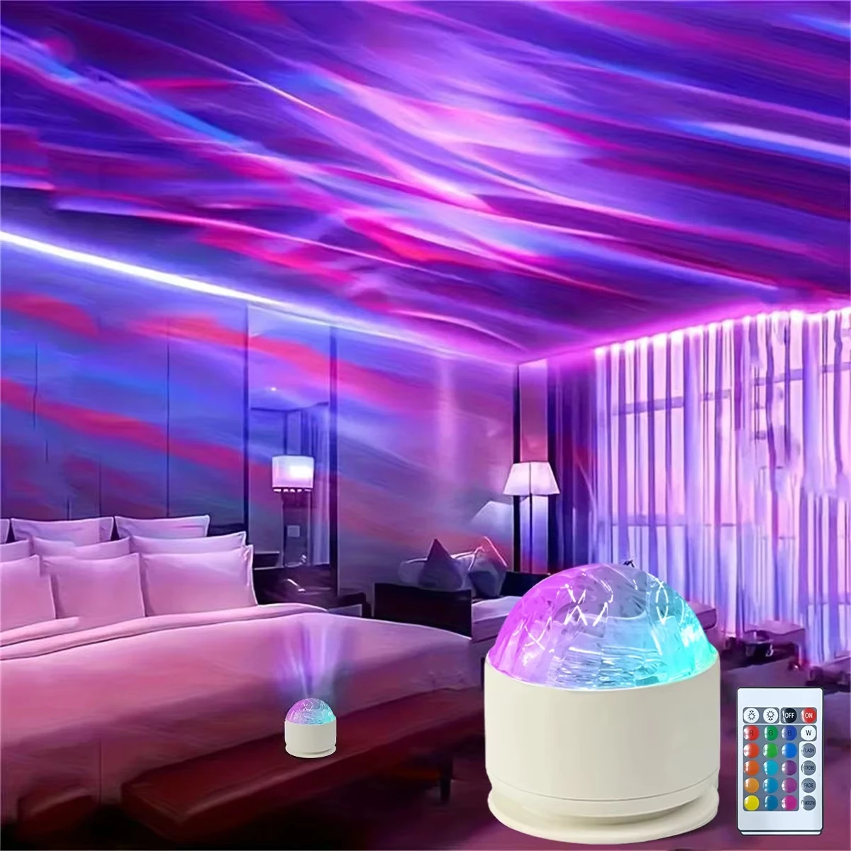 Northern Aurora/Water Ripple Projector Lamp LED Night Light with Remote Control Party Decor Light Projector Atmosphere Light
Northern Aurora/Water Ripple Projector Lamp LED Night Light with Remote Control Party Decor Light Projector Atmosphere Light