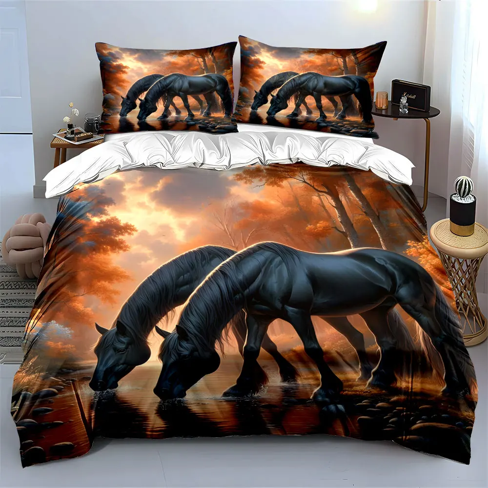 Horses drinking by autumn stream Print Soft Comfortable Duvet Cover Bedding Set Included 1*Duvet Cover 2*Pillowcases
Horses drinking by autumn stream Print Soft Comfortable Duvet Cover Bedding Set Included 1*Duvet Cover 2*Pillowcases