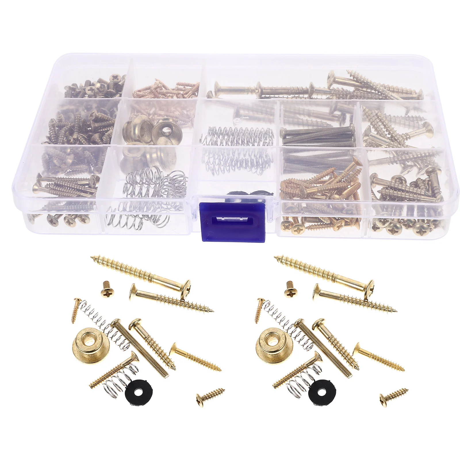 Guitar Repair Tool Set Parts Luthier Bridge Mounting Screws Neck Plate Metal Replacement Accessory Kit
Guitar Repair Tool Set Parts Luthier Bridge Mounting Screws Neck Plate Metal Replacement Accessory Kit