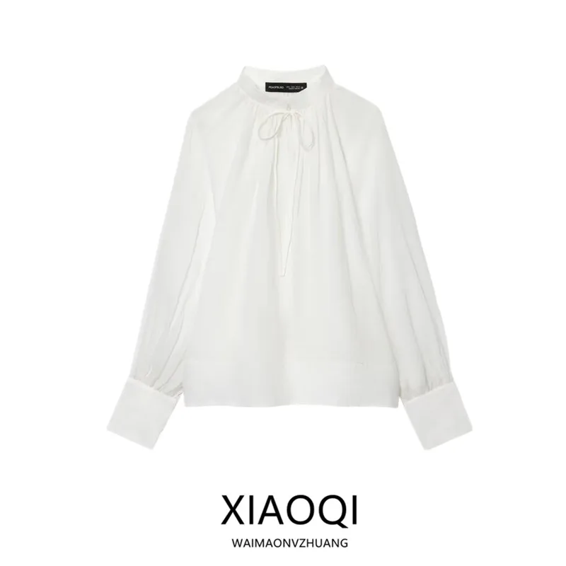 Осень 2023, новый женский льняной топ с воротником-стойкой в полоску, длинный све-фонариком, европейский свободный крой, обычный тонкий
Осень 2023, новый женский льняной топ с воротником-стойкой в полоску, длинный све-фонариком, европейский свободный крой, обычный тонкий