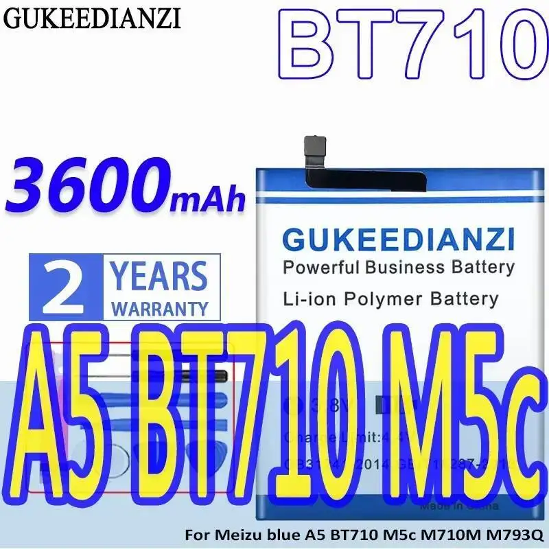 3600Mah Mobile Phone Battery For Meizu Blue A5 BT710 M5c M710M M793Q Environmentally Friendly
3600Mah Mobile Phone Battery For Meizu Blue A5 BT710 M5c M710M M793Q Environmentally Friendly