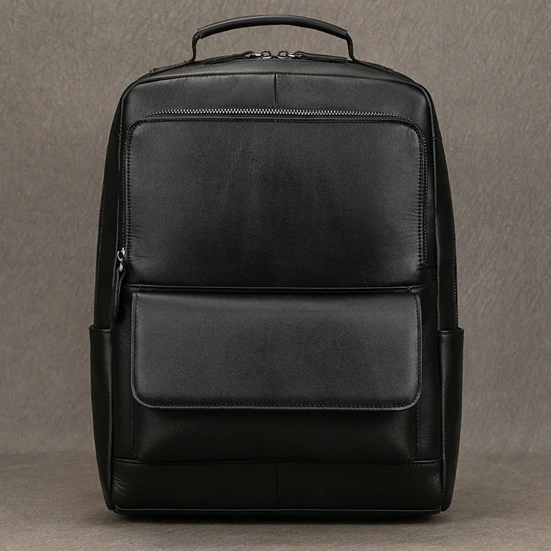 Men's Leather Shoulders Black Business Leather Backpack Leather Travel Leisure Student School Bag Commuter
Men's Leather Shoulders Black Business Leather Backpack Leather Travel Leisure Student School Bag Commuter