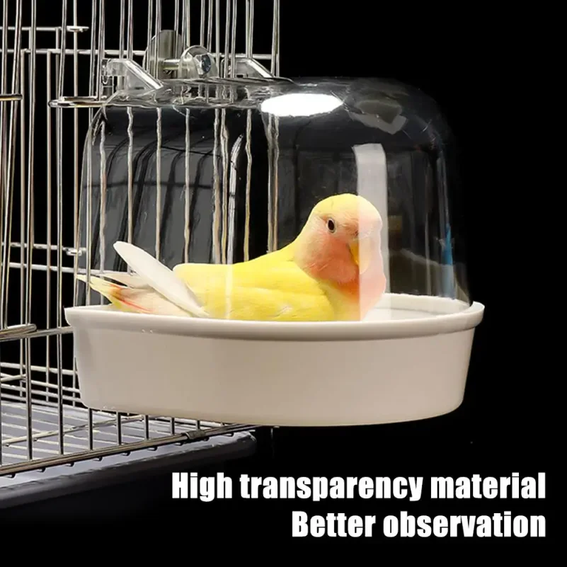 Clear Hanging Bird Bath for Cage Parakeet Bird Cage Accessories Parrots Bathtub Bath Shower Cage for Canary Budgerigar Cockatiel
Clear Hanging Bird Bath for Cage Parakeet Bird Cage Accessories Parrots Bathtub Bath Shower Cage for Canary Budgerigar Cockatiel
