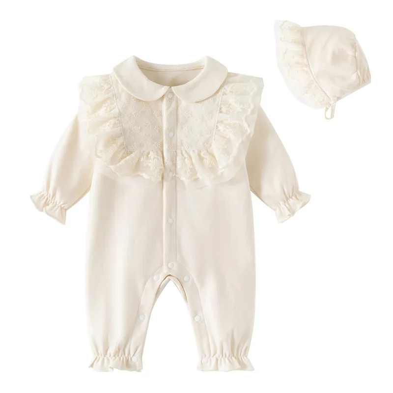 Cotton Newborn Baby Clothes for Spring and Autumn Girls Baby Lace Rompers 2025 New Sweet Princess Jumpsuit
Cotton Newborn Baby Clothes for Spring and Autumn Girls Baby Lace Rompers 2025 New Sweet Princess Jumpsuit