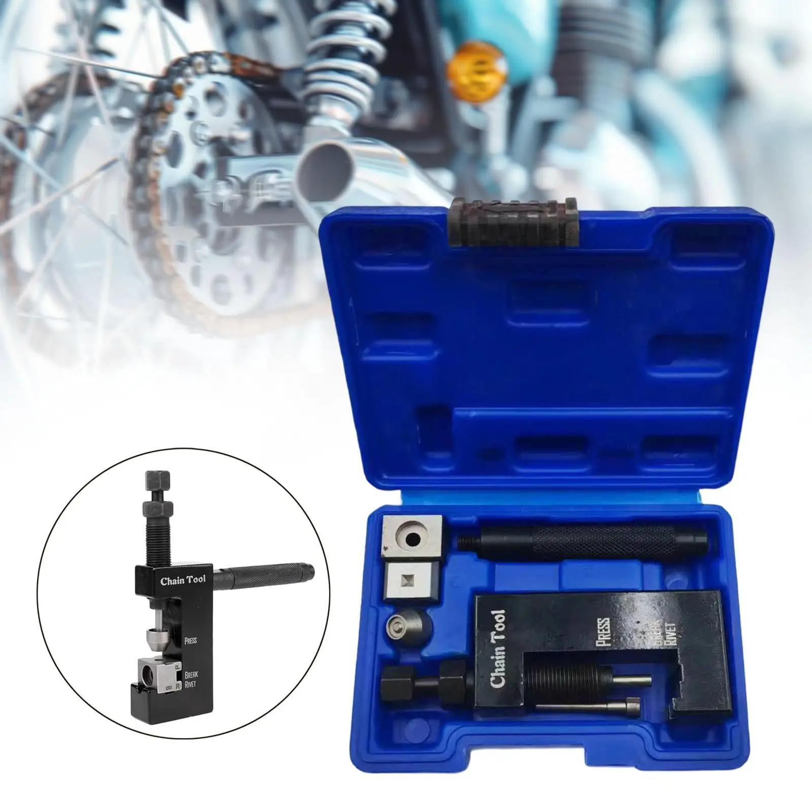 Мотоциклетный комплект для 520 525 530, инструмент для установки цепи
Мотоциклетный комплект для 520 525 530, инструмент для установки цепи