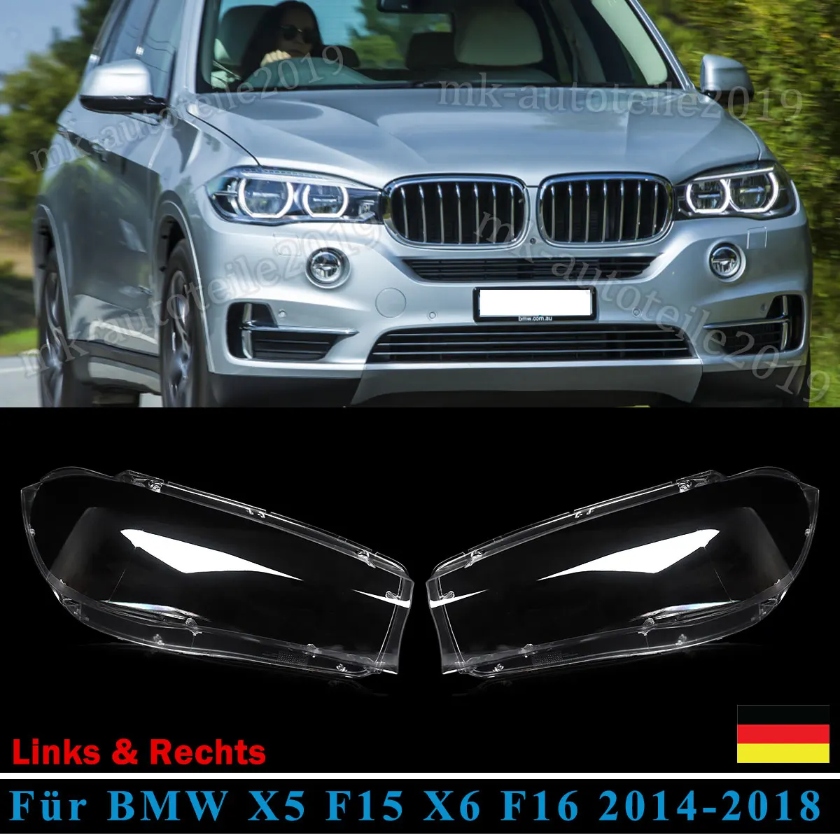 Headlight Lens Headlamp Cover For BMW X5 X6 F15 F16 2014 2015 2016 2017 2018 Headlights Housing Clear Left Right Side A Pair
Headlight Lens Headlamp Cover For BMW X5 X6 F15 F16 2014 2015 2016 2017 2018 Headlights Housing Clear Left Right Side A Pair