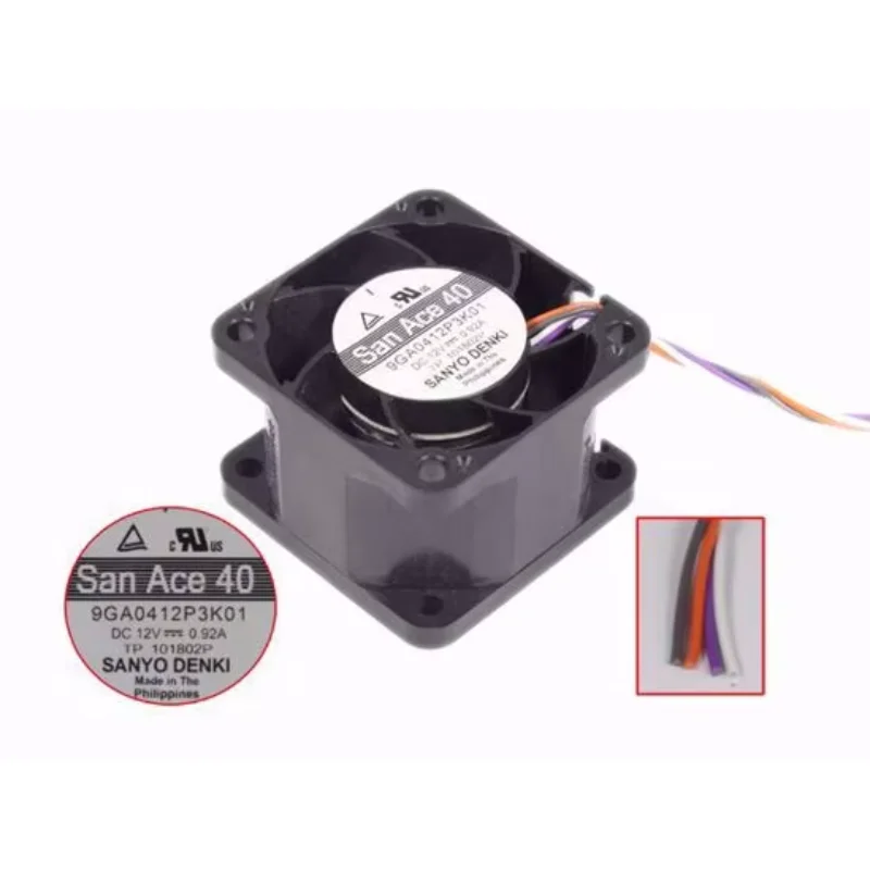 Sanyo Denki 9GA0412P3K01 DC 12 В 0,92 А 40x40x28 мм 4-проводной охлаждающий вентилятор для сервера
Sanyo Denki 9GA0412P3K01 DC 12 В 0,92 А 40x40x28 мм 4-проводной охлаждающий вентилятор для сервера