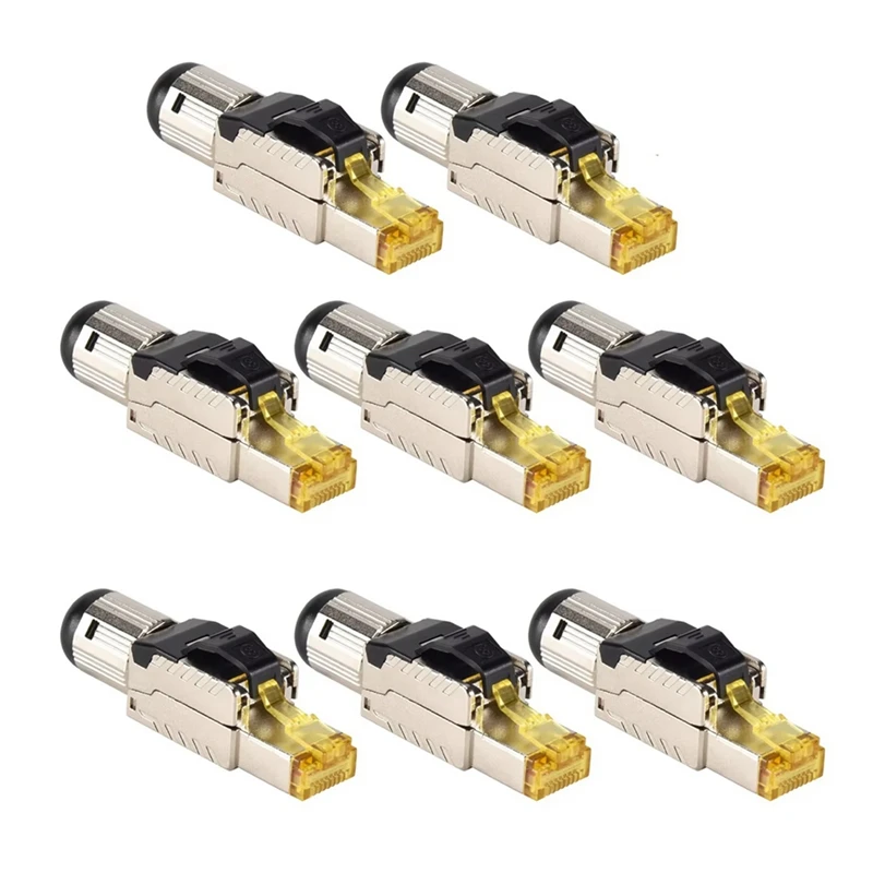 Бесплатный экранированный сетевой разъем RJ45 Cat 8 категории 8, сетевое соединение 10G без инструментов
Бесплатный экранированный сетевой разъем RJ45 Cat 8 категории 8, сетевое соединение 10G без инструментов