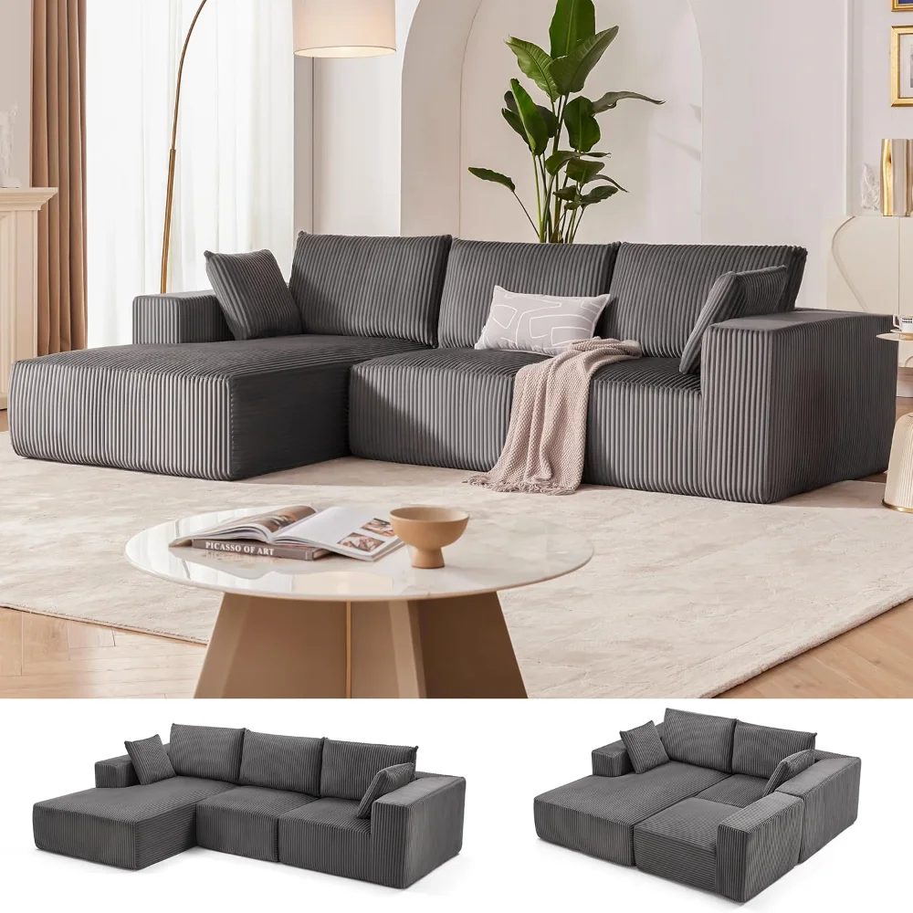 108 Inch Modular Sectional Sofa, Cloud Shape Sectional Sofa with Deep Seat, Modern Modular L Shape Sofa with Chaise Lounge
108 Inch Modular Sectional Sofa, Cloud Shape Sectional Sofa with Deep Seat, Modern Modular L Shape Sofa with Chaise Lounge