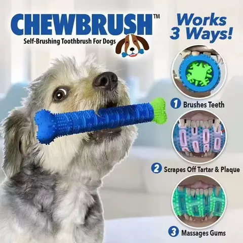 Simulation Detachable Bone Dog Toy with Built-In Teeth Cleaning Brush Pet Teeth Grinding Stick Training Chew Toy for Dogs
