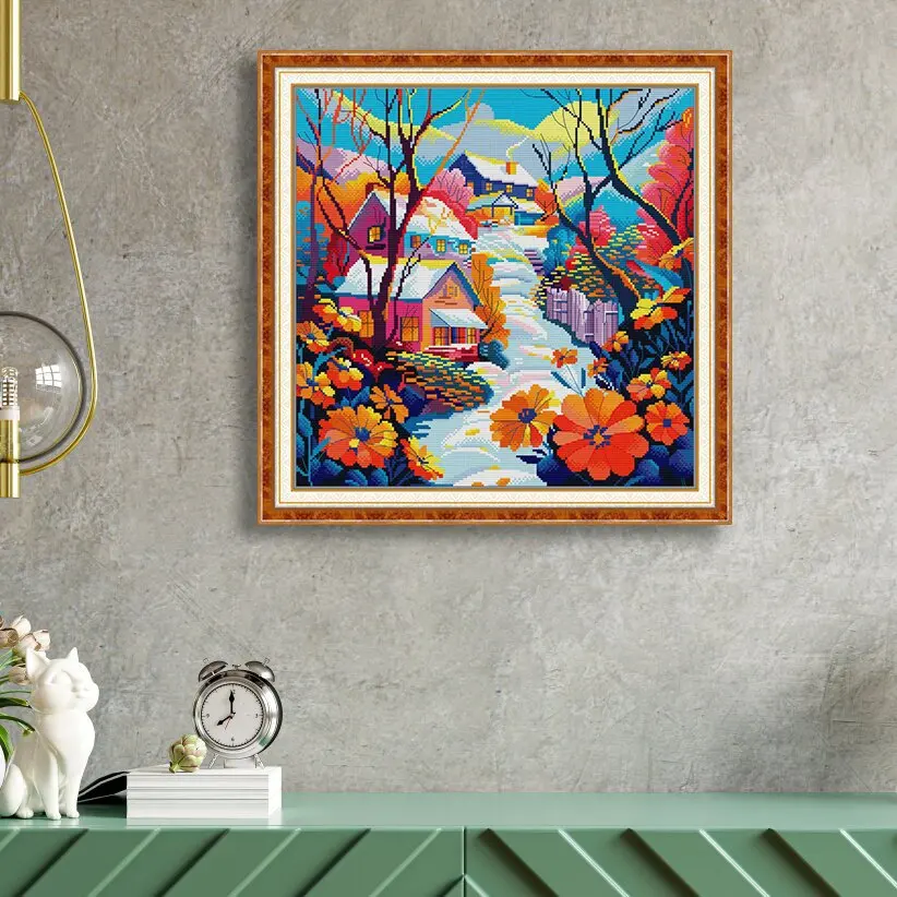 Joy Sunday Stamped Cross Stitch Kits,11CT Printed Pattern Embroidery Kit DIY Home Decor-Snow Scene 9
Joy Sunday Stamped Cross Stitch Kits,11CT Printed Pattern Embroidery Kit DIY Home Decor-Snow Scene 9