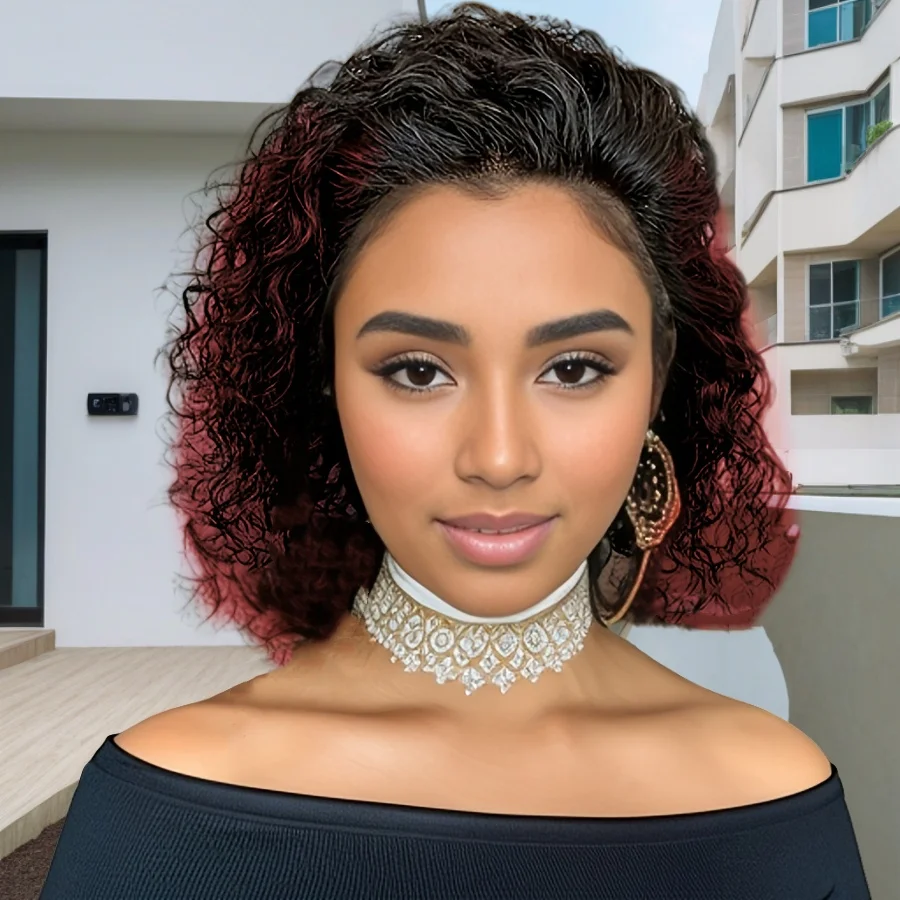 13x4 Lace Front Chocolate Brown Short Bob Pixie Cut Deep Curly Human Hair Wigs for Women 180% Density
13x4 Lace Front Chocolate Brown Short Bob Pixie Cut Deep Curly Human Hair Wigs for Women 180% Density