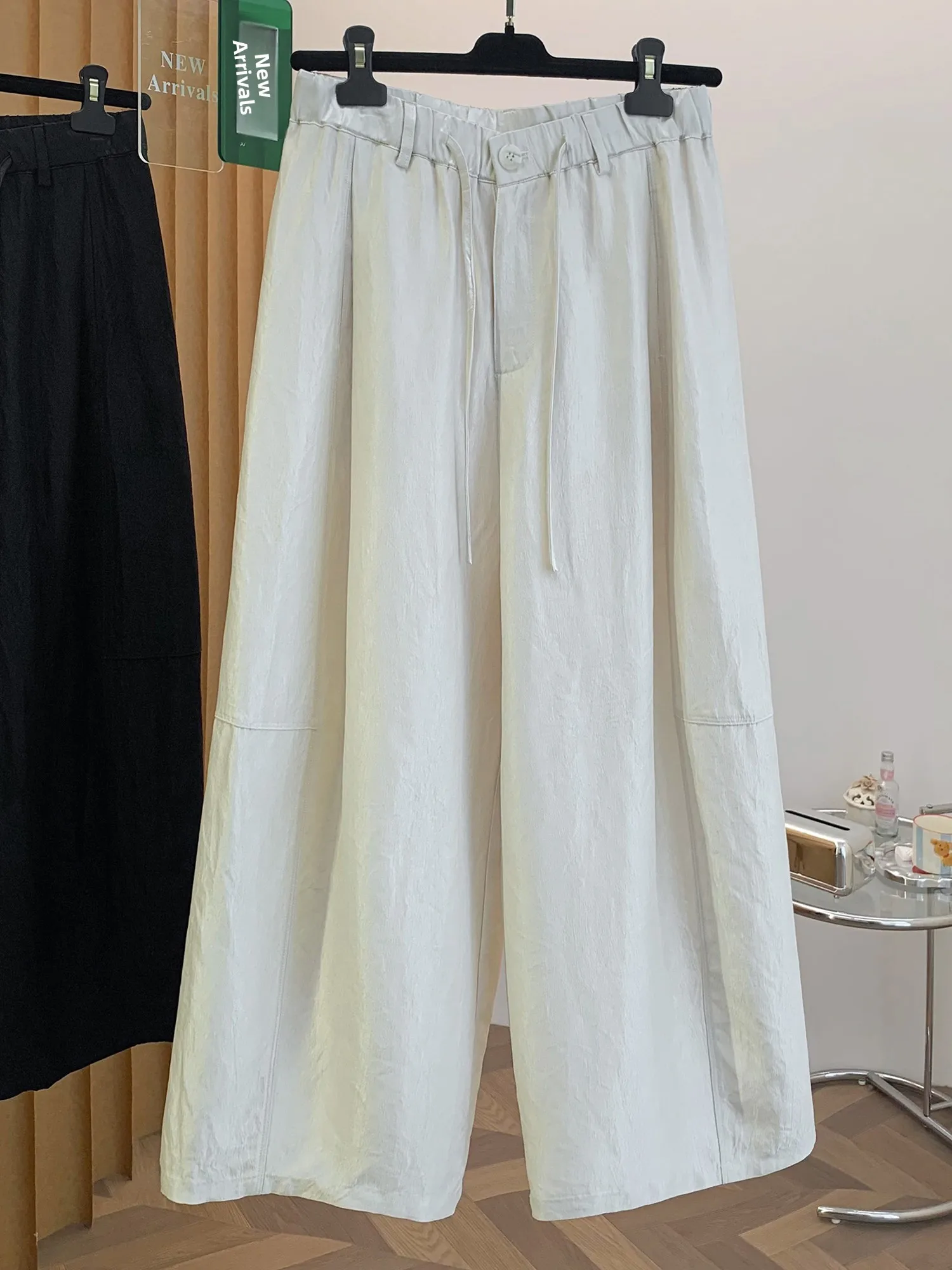 High Waist Wide Leg Pants Women's Summer Loose Style Casual Trousers Pure Color Straight Cut Pants Belted Linen Suit Pants
High Waist Wide Leg Pants Women's Summer Loose Style Casual Trousers Pure Color Straight Cut Pants Belted Linen Suit Pants