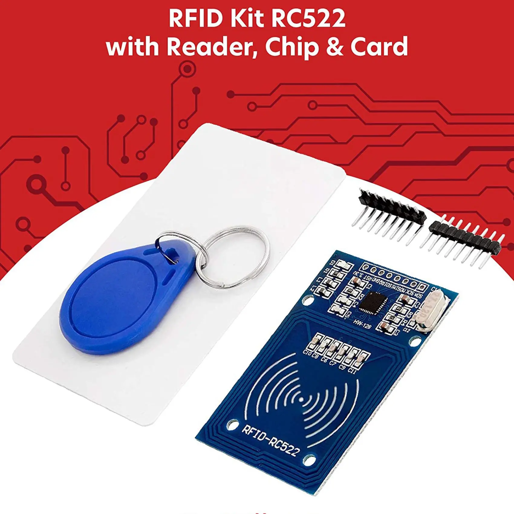Комплект RFID RC522 со считывателем, чипом и картой 13,56 МГц SPI, совместимый с Arduino и Raspberry Pi
Комплект RFID RC522 со считывателем, чипом и картой 13,56 МГц SPI, совместимый с Arduino и Raspberry Pi