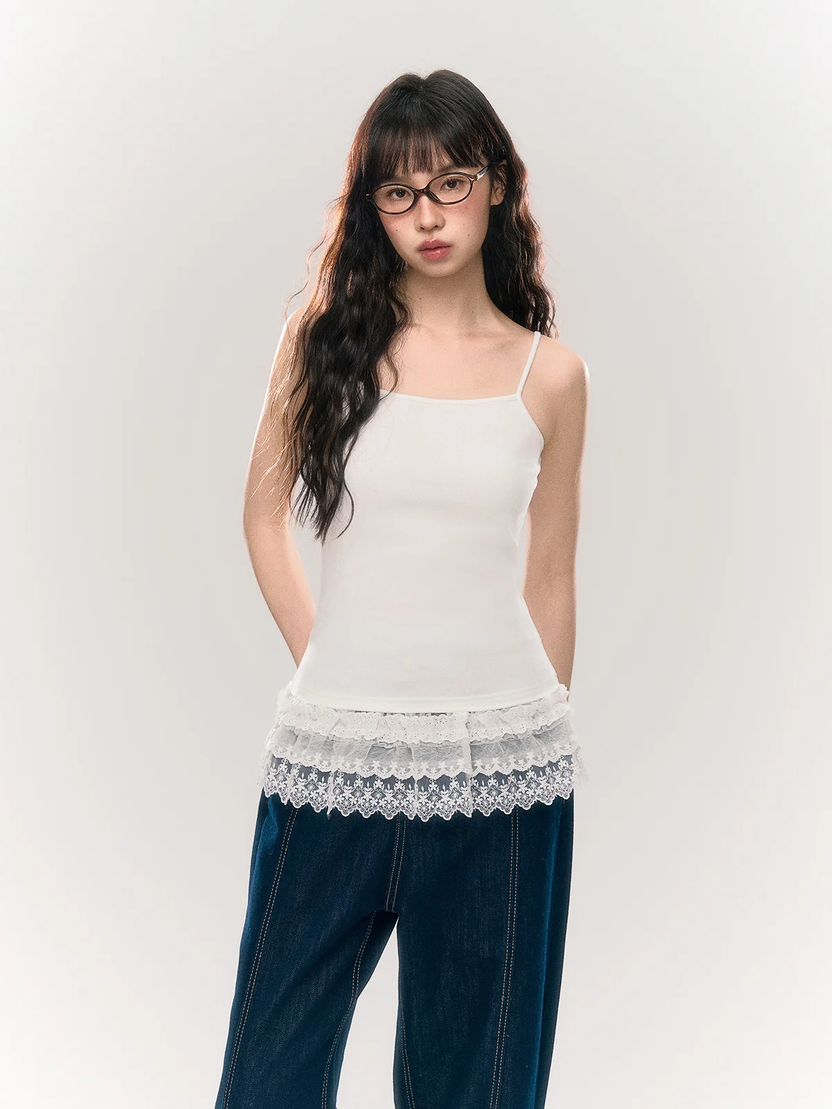 Original New Lace Cake Skirt Inner Wear Basic Matching White Strap Vest Top Women's Faion Commute Sle Slim Fit Chine...
Original New Lace Cake Skirt Inner Wear Basic Matching White Strap Vest Top Women's Faion Commute Sle Slim Fit Chine...