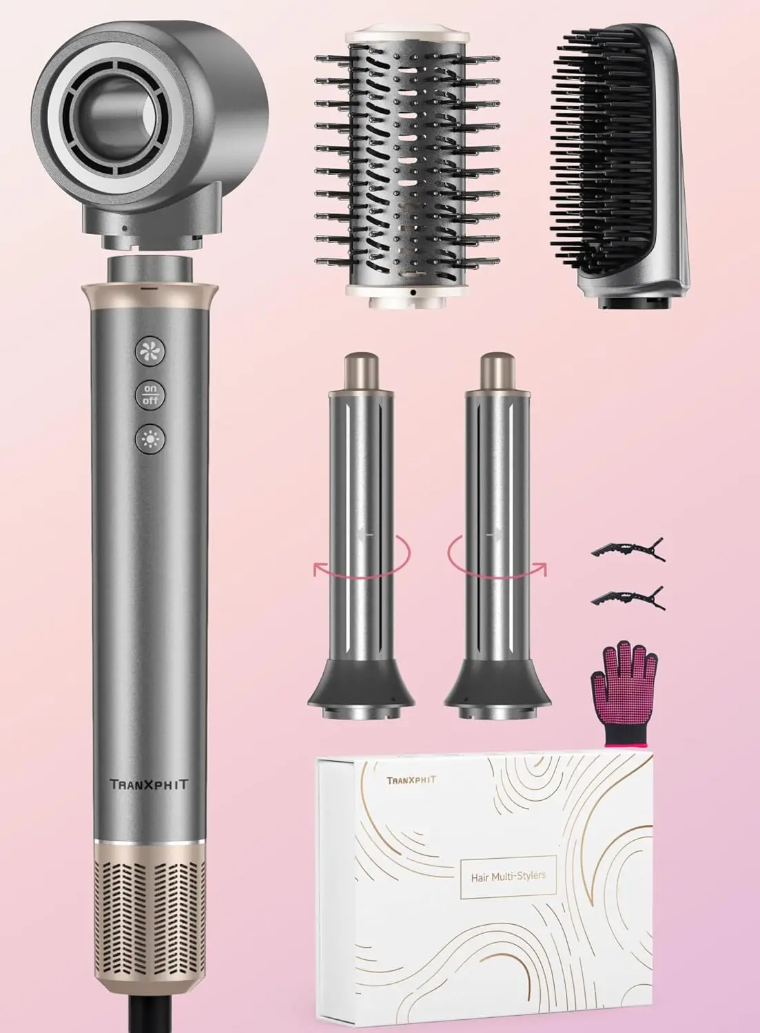 5-in-1 High Speed Hair Dryer Brush – Ionic Hot Air Styler for Fast Drying, Straightening & Curling, Lightweight Travel Design
5-in-1 High Speed Hair Dryer Brush – Ionic Hot Air Styler for Fast Drying, Straightening & Curling, Lightweight Travel Design