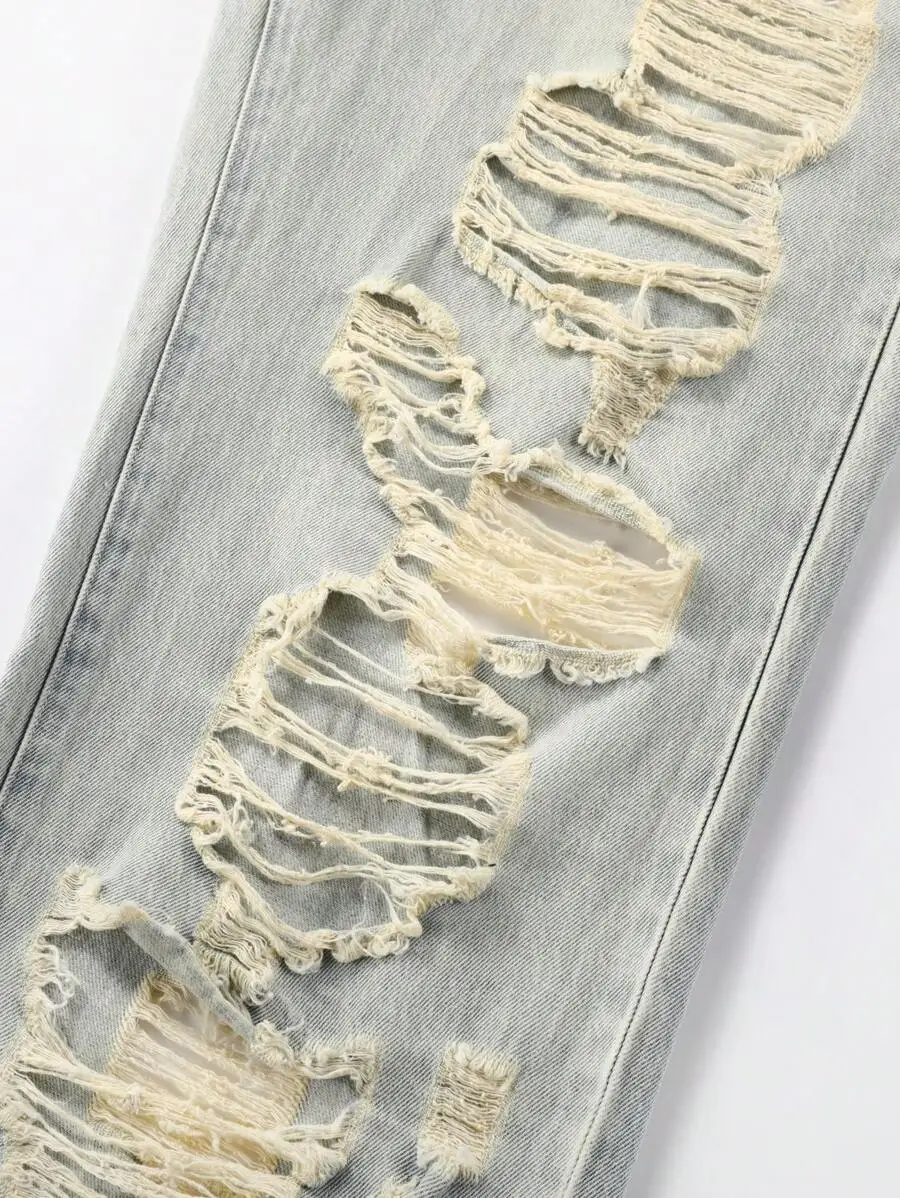Mens Non-Stretch Ripped Relaxed Wide Leg Baggy Jeans
Mens Non-Stretch Ripped Relaxed Wide Leg Baggy Jeans