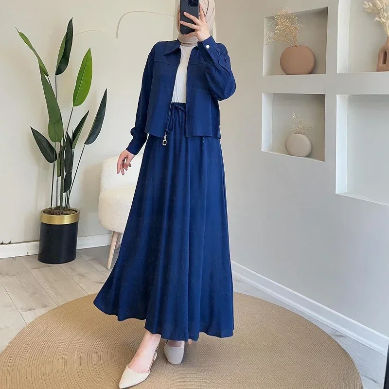 Casual Skirt Jacket Set Women's Autumn Long-sleeved Solid Color Zipper Lapel Jackets Half-length Skirt Female Temperament Sets
Casual Skirt Jacket Set Women's Autumn Long-sleeved Solid Color Zipper Lapel Jackets Half-length Skirt Female Temperament Sets