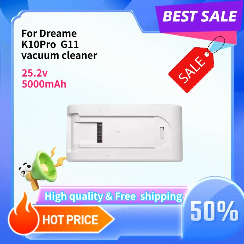 25.2V 5000mAh Newly compatible with Dreame K10Pro G11 vacuum cleaner rechargeable battery
25.2V 5000mAh Newly compatible with Dreame K10Pro G11 vacuum cleaner rechargeable battery