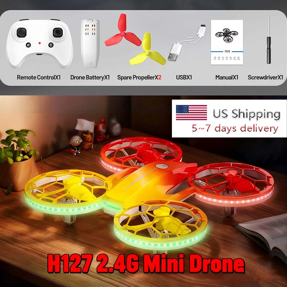 H127 2,4G пульт дистанционного управления красочные огни мини-дрон вращающийся летающий гоночный квадрокоптер с защитой от падения сетка самолет детские игрушки подарки
H127 2,4G пульт дистанционного управления красочные огни мини-дрон вращающийся летающий гоночный квадрокоптер с защитой от падения сетка самолет детские игрушки подарки