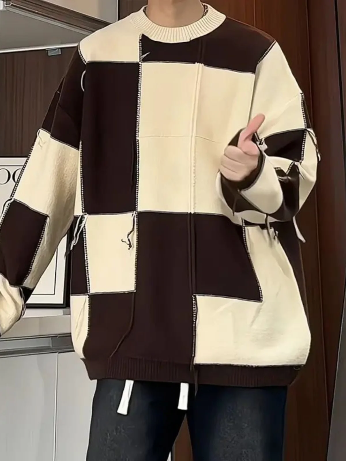 Мужской вязаный свитер Cé Brown с круглым вырезом, универсальный, для осенне-зимнего сезона, базовый слой, цветной, в стиле колор-блок
Мужской вязаный свитер Cé Brown с круглым вырезом, универсальный, для осенне-зимнего сезона, базовый слой, цветной, в стиле колор-блок