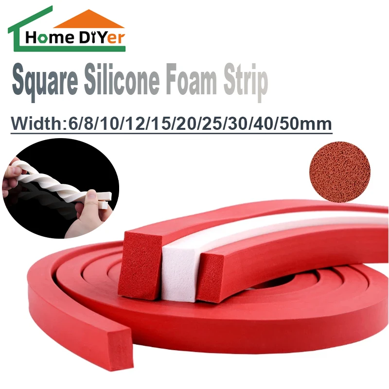 Red Black Silicone Foaming Sealing Strip White Square Silicone Foaming Sponge Sealing Strips Doors Windows Gasket
Red Black Silicone Foaming Sealing Strip White Square Silicone Foaming Sponge Sealing Strips Doors Windows Gasket
