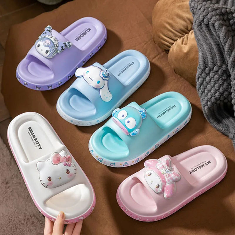 Cinnamoroll Kuromi Hello Kitty, тапочки для родителей и детей, детские летние нескользящие специальная обувь для купания, домашние тапочки с героями мультфильмов
Cinnamoroll Kuromi Hello Kitty, тапочки для родителей и детей, детские летние нескользящие специальная обувь для купания, домашние тапочки с героями мультфильмов