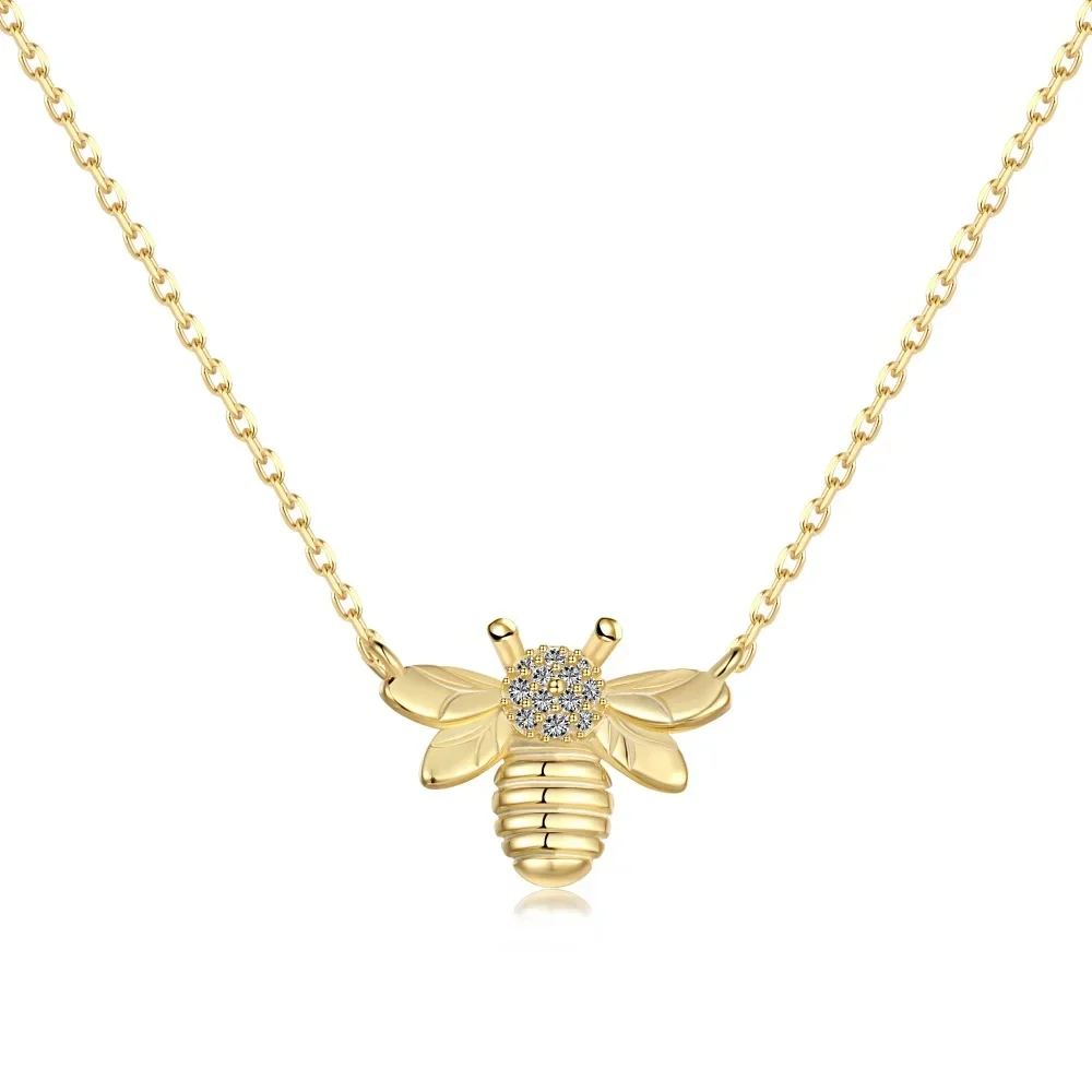 2024 New S925 Sterling Silver Women's Necklace with Bee shaped Zircon Inlaid Simple and Fashionable Collar Chain Wedding Jewelry
2024 New S925 Sterling Silver Women's Necklace with Bee shaped Zircon Inlaid Simple and Fashionable Collar Chain Wedding Jewelry