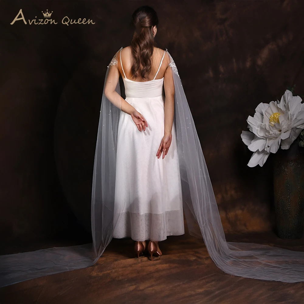 Bride Embroidered Shawl With Pearl Embellished Wedding Accessory With Long Train Ladies Dress tapado para vestido fiesta custom
Bride Embroidered Shawl With Pearl Embellished Wedding Accessory With Long Train Ladies Dress tapado para vestido fiesta custom