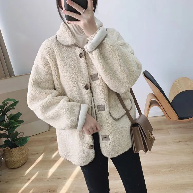 2022 Winter Women Wool Coat Thick Warm Jackets Women Casual Loose Single breasting Coat Femme Long Sleeve Pocket Solid Overcoat
2022 Winter Women Wool Coat Thick Warm Jackets Women Casual Loose Single breasting Coat Femme Long Sleeve Pocket Solid Overcoat