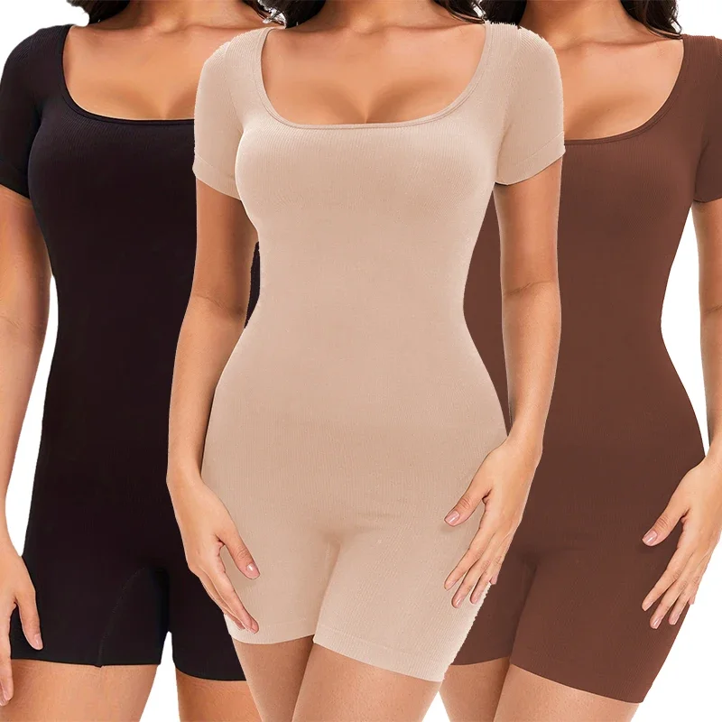 BurVogueShort Sleeve Body Shapewear Bodysuit for Women Tummy Control Body Shaper Thigh Slimmer Shorts Seamless Square Neck Top
BurVogueShort Sleeve Body Shapewear Bodysuit for Women Tummy Control Body Shaper Thigh Slimmer Shorts Seamless Square Neck Top