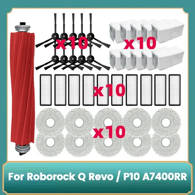 Y42A-For Roborock Q Revo / P10 A7400RR Parts Main Roller Side Brush Hepa Filter Mop Cloth Dust Bags Accessories
Y42A-For Roborock Q Revo / P10 A7400RR Parts Main Roller Side Brush Hepa Filter Mop Cloth Dust Bags Accessories