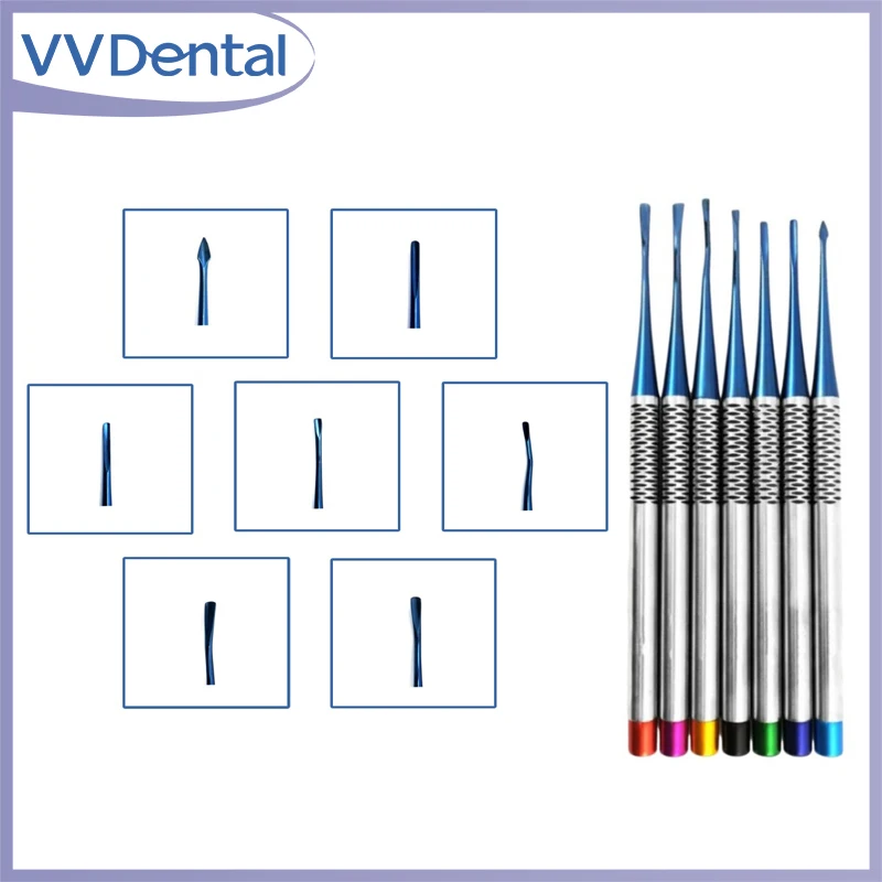 VVDental 7Pcs/set Dentistry Tooth Extracting Tools Titanium Alloy Implant Instrument Dental Elevator Set Extraction Root
VVDental 7Pcs/set Dentistry Tooth Extracting Tools Titanium Alloy Implant Instrument Dental Elevator Set Extraction Root