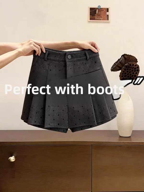 Юбка-трапеция с высокой талией для полных женщин, осенне-зимняя, шерстяная, в горошек, в пол, в корейском стиле, для повседневной носки
Юбка-трапеция с высокой талией для полных женщин, осенне-зимняя, шерстяная, в горошек, в пол, в корейском стиле, для повседневной носки