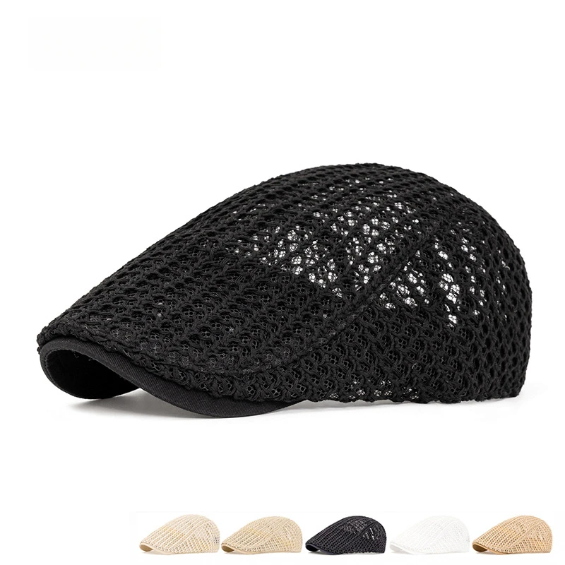 Spring Summer Unisex Beret Hat Breathable Mesh Woven Craft, Solid Color Minimalist Design Polyester & Silk Fits 56-61cm
Spring Summer Unisex Beret Hat Breathable Mesh Woven Craft, Solid Color Minimalist Design Polyester & Silk Fits 56-61cm