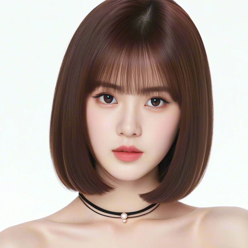 Women's Short Straight Bob Wig, 12 Inch Brown Bangs Wig Heat Resistant Synthetic Wig for Everyday and Role Play Parties
Women's Short Straight Bob Wig, 12 Inch Brown Bangs Wig Heat Resistant Synthetic Wig for Everyday and Role Play Parties