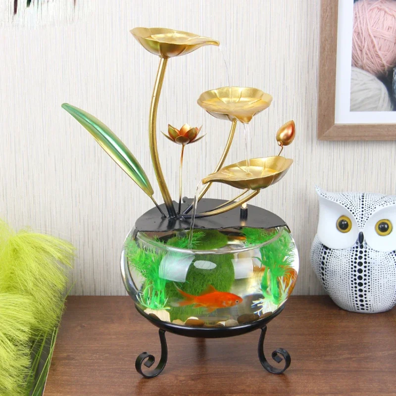 Desktop Learning Office Ornaments Light Luxury Wrought Iron Creative Fish Tank Small Circulating Water Decoration Landscape
Desktop Learning Office Ornaments Light Luxury Wrought Iron Creative Fish Tank Small Circulating Water Decoration Landscape