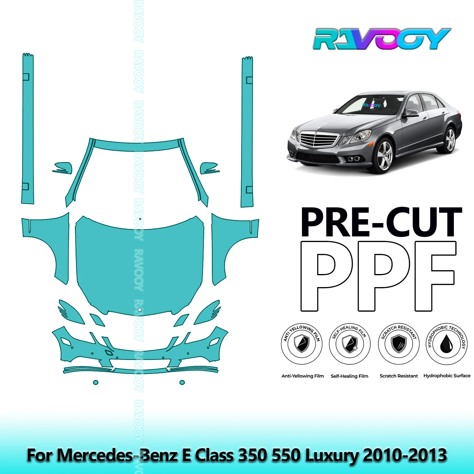 Front Kit+Rockers Clear Bra Precut PPF Paint Protection Film For Mercedes-Benz E Class 350 550 Luxury 2010-2013
Front Kit+Rockers Clear Bra Precut PPF Paint Protection Film For Mercedes-Benz E Class 350 550 Luxury 2010-2013