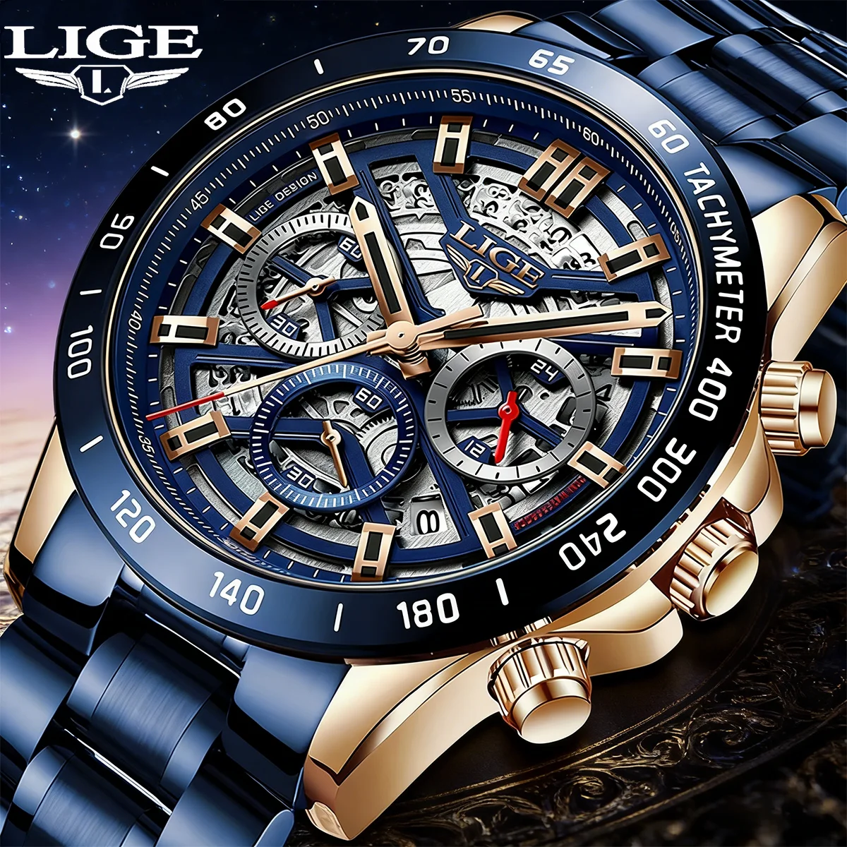 Мужские модные часы LIGE: роскошные кварцевые водонепроницаемые светящиеся спортивные наручные часы из нержавеющей стали с хронографом (Relogio Masculino)
Мужские модные часы LIGE: роскошные кварцевые водонепроницаемые светящиеся спортивные наручные часы из нержавеющей стали с хронографом (Relogio Masculino)