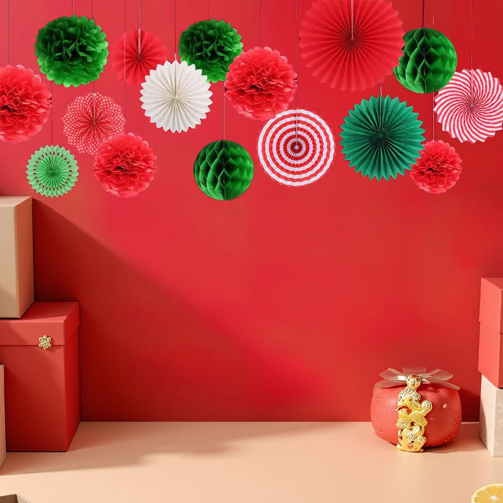 15Pcs Christmas Party Decorations Paper Fan Honeycomb Ball Set Bright Colorful Home Bar Club Festival Supplies Photo Props
15Pcs Christmas Party Decorations Paper Fan Honeycomb Ball Set Bright Colorful Home Bar Club Festival Supplies Photo Props