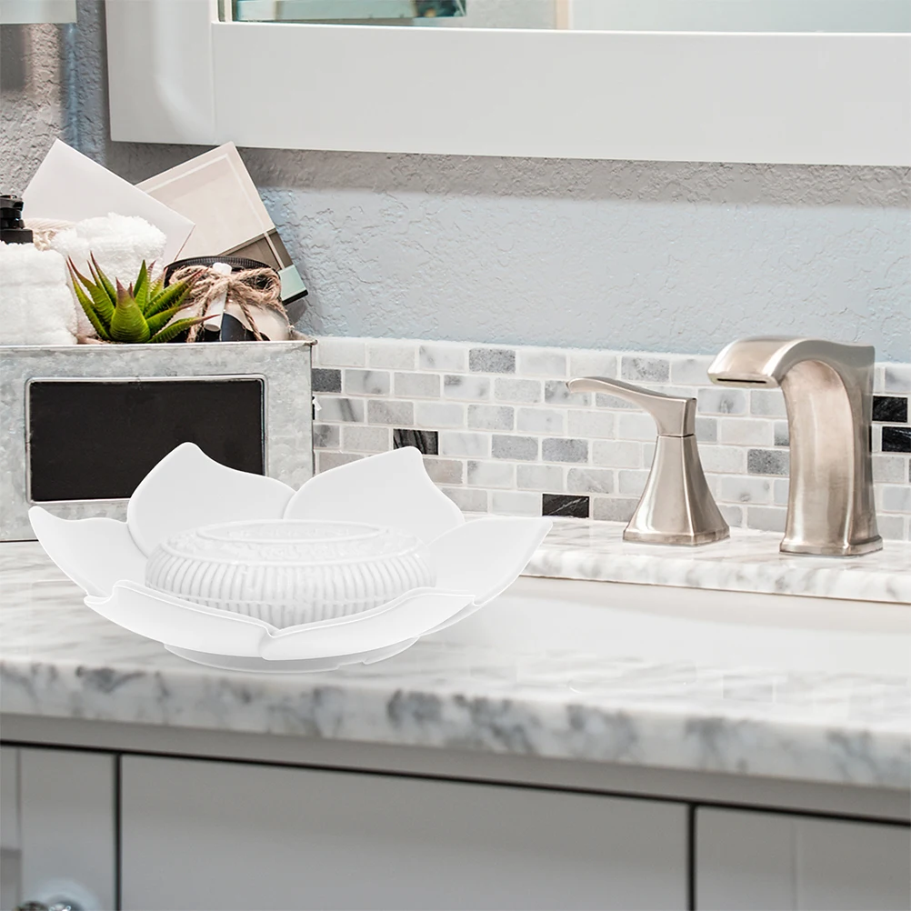 Silicone Soap Dish Holder Self Draining Flower Shaped Bath Kitchen Sink Tray Storage Rack Container Portable Box Home Goods
Silicone Soap Dish Holder Self Draining Flower Shaped Bath Kitchen Sink Tray Storage Rack Container Portable Box Home Goods