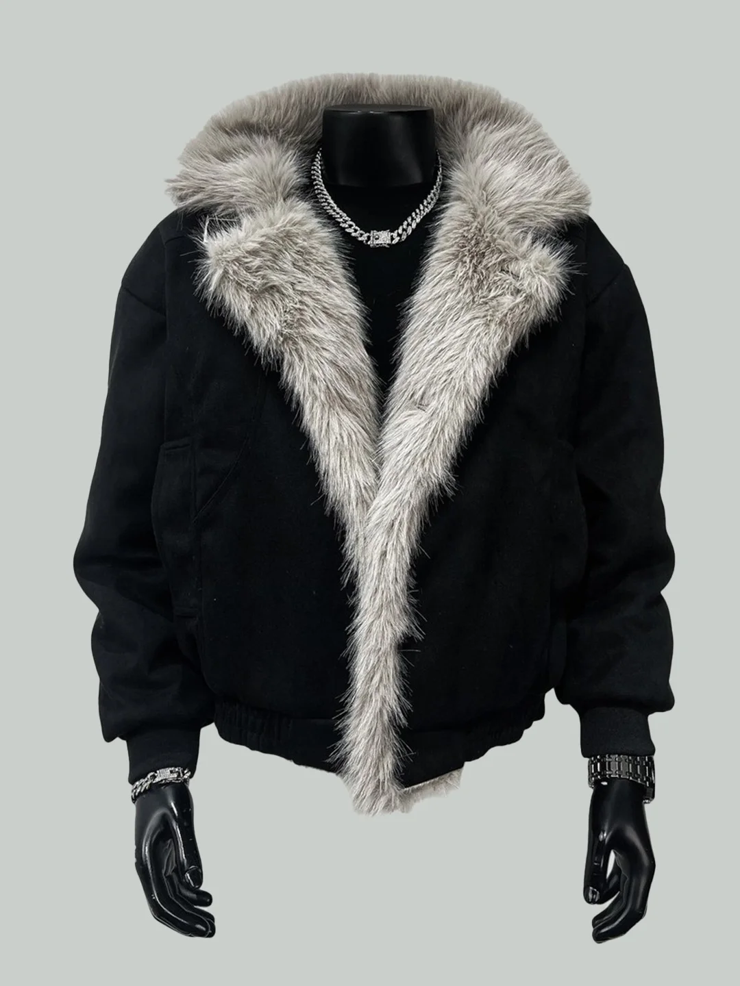 Зимняя утепленная куртка с меховым воротником для мужчин, хлопковая одежда с защитой от холода, куртка с меховым воротником, комбинированная из кожи и меха
Зимняя утепленная куртка с меховым воротником для мужчин, хлопковая одежда с защитой от холода, куртка с меховым воротником, комбинированная из кожи и меха