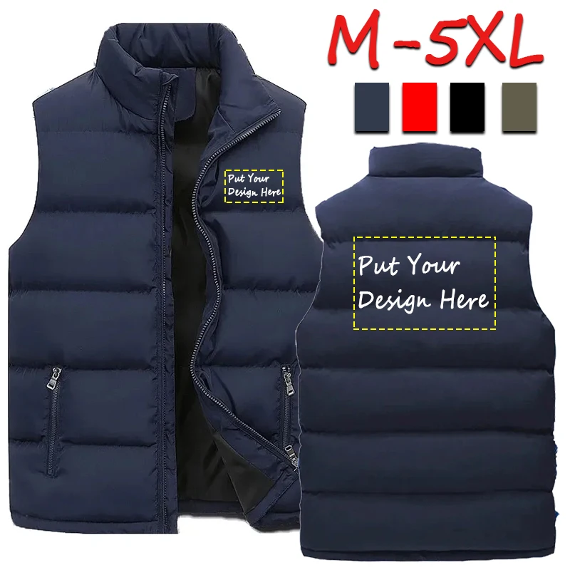Customized Men's Vest Winter Sleeveless Jackets Personalized Thick Stand Collar Women's Solid Down Vest Zipper Jacket
Customized Men's Vest Winter Sleeveless Jackets Personalized Thick Stand Collar Women's Solid Down Vest Zipper Jacket