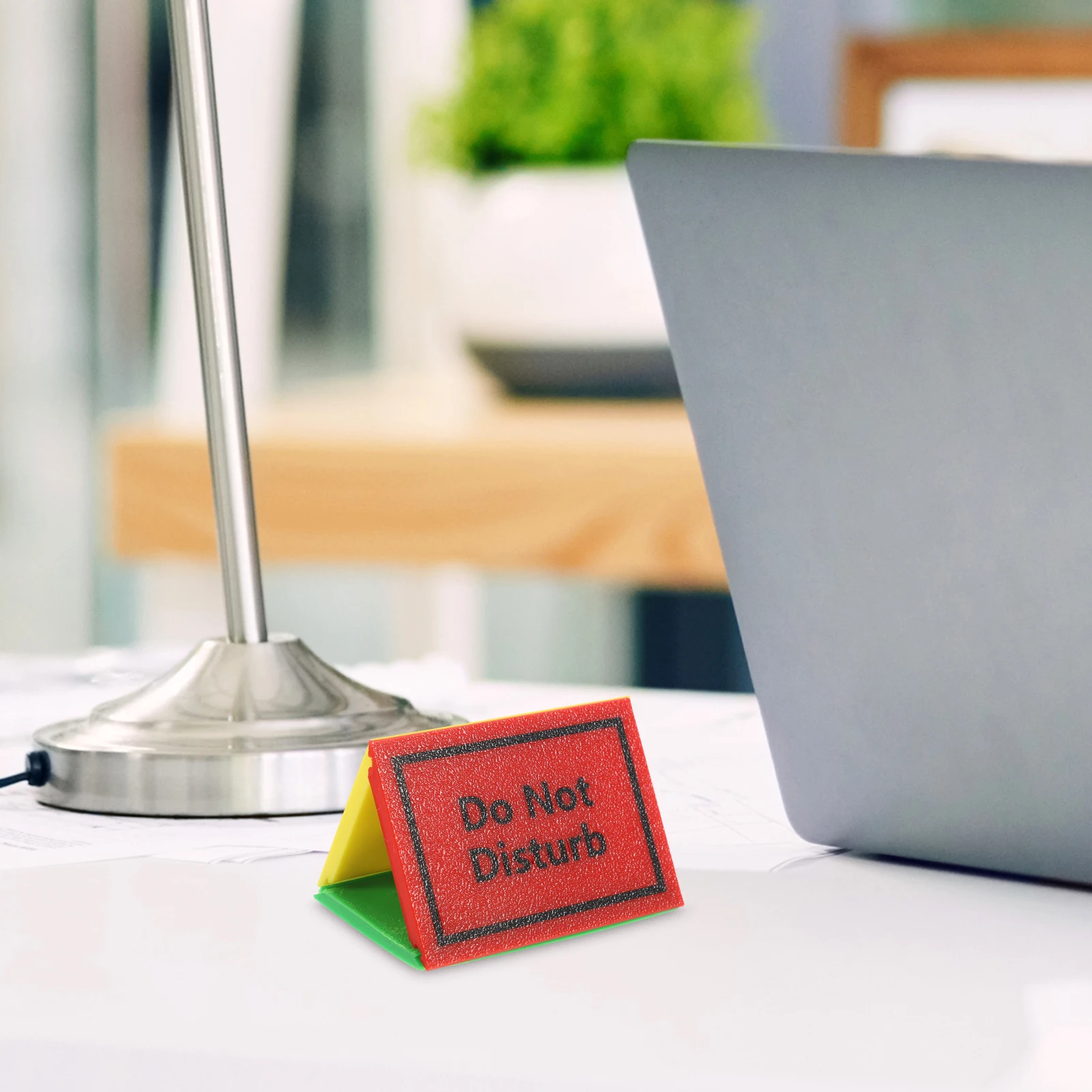 Multi-Function Triangle Desk Sign Block Detachable Office Tabletop Indicator for Do Not Disturb Or Come in States Colored
Multi-Function Triangle Desk Sign Block Detachable Office Tabletop Indicator for Do Not Disturb Or Come in States Colored