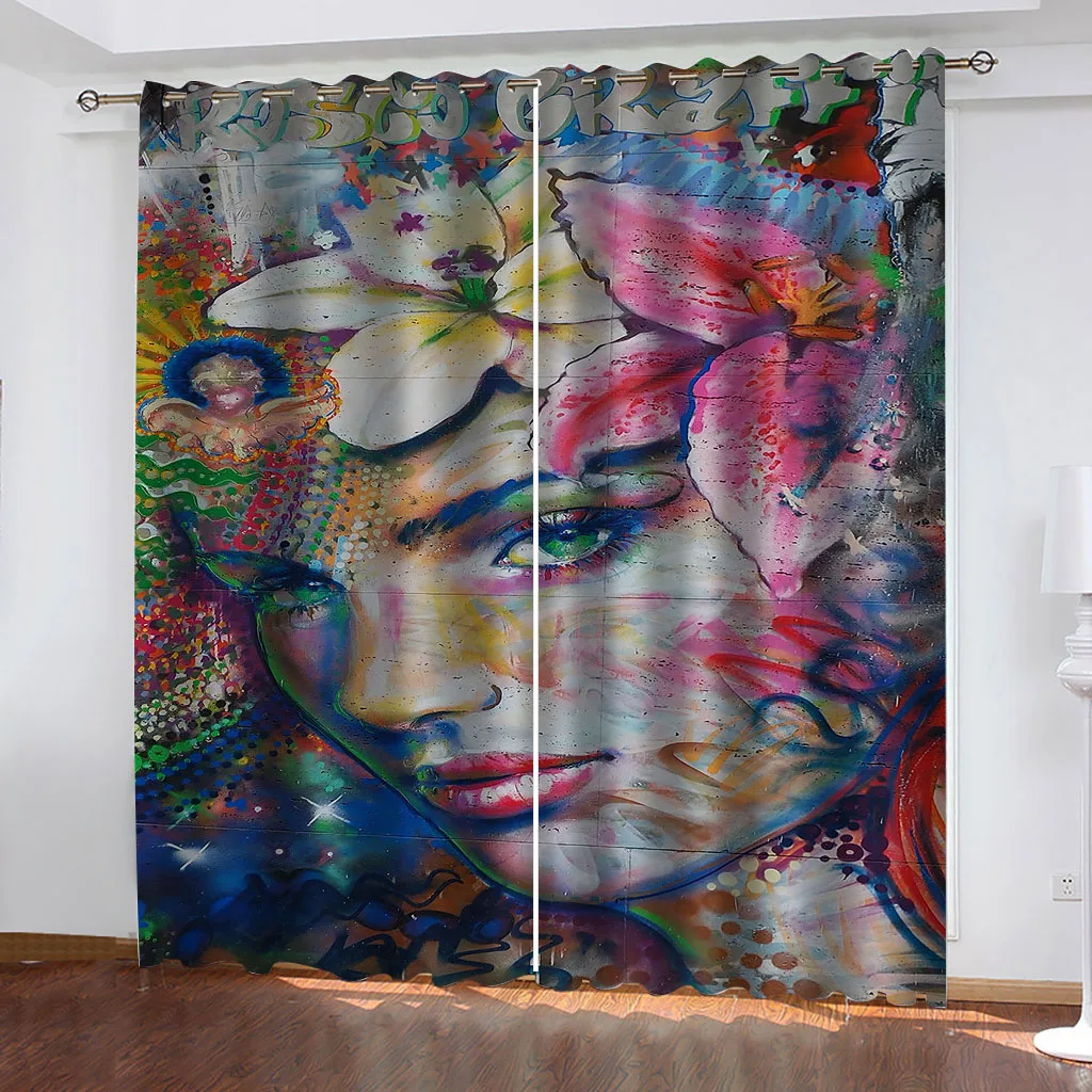 HUANZHUANG занавески для гостиной 2 шт. красочные красивые принты Роскошные оконные шторы в детской спальне
HUANZHUANG занавески для гостиной 2 шт. красочные красивые принты Роскошные оконные шторы в детской спальне