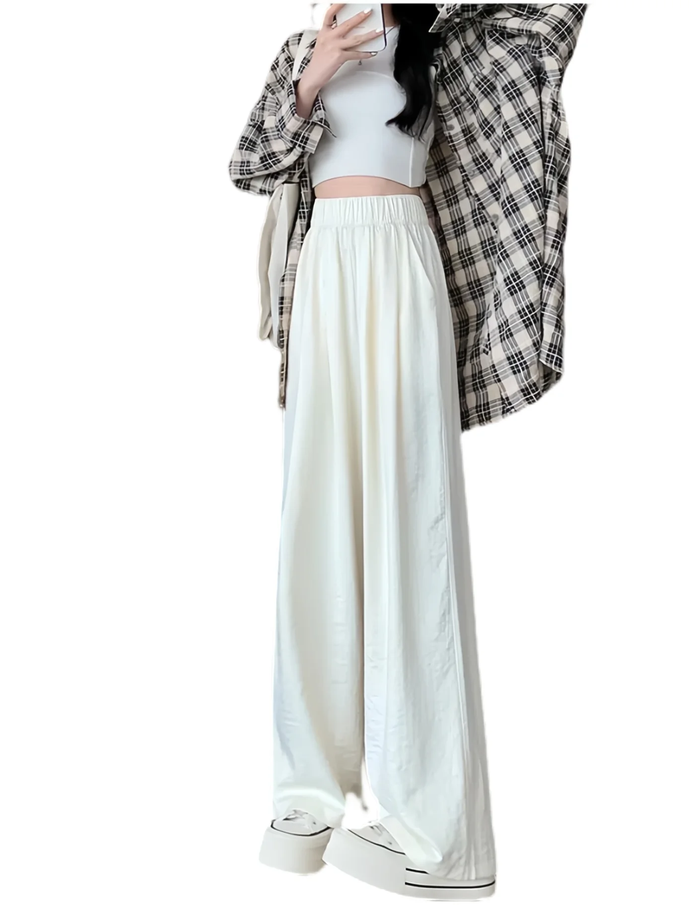 Women's Spring High Waist Wide Leg Pants Loose Fit Trousers with Soft Dropped Hem Comfortable Straight Leg Casual Palazzo Pants
Women's Spring High Waist Wide Leg Pants Loose Fit Trousers with Soft Dropped Hem Comfortable Straight Leg Casual Palazzo Pants