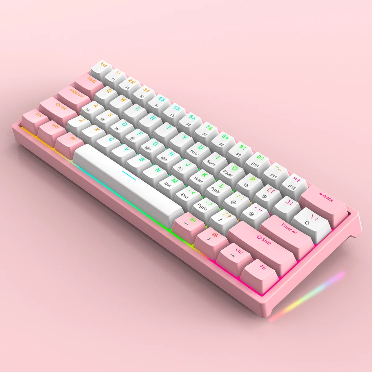 Портативная эргономичная Проводная игровая механическая клавиатура Type-C, 61 клавиша, цветная подсветка для путешествий, бизнеса, офиса
Портативная эргономичная Проводная игровая механическая клавиатура Type-C, 61 клавиша, цветная подсветка для путешествий, бизнеса, офиса