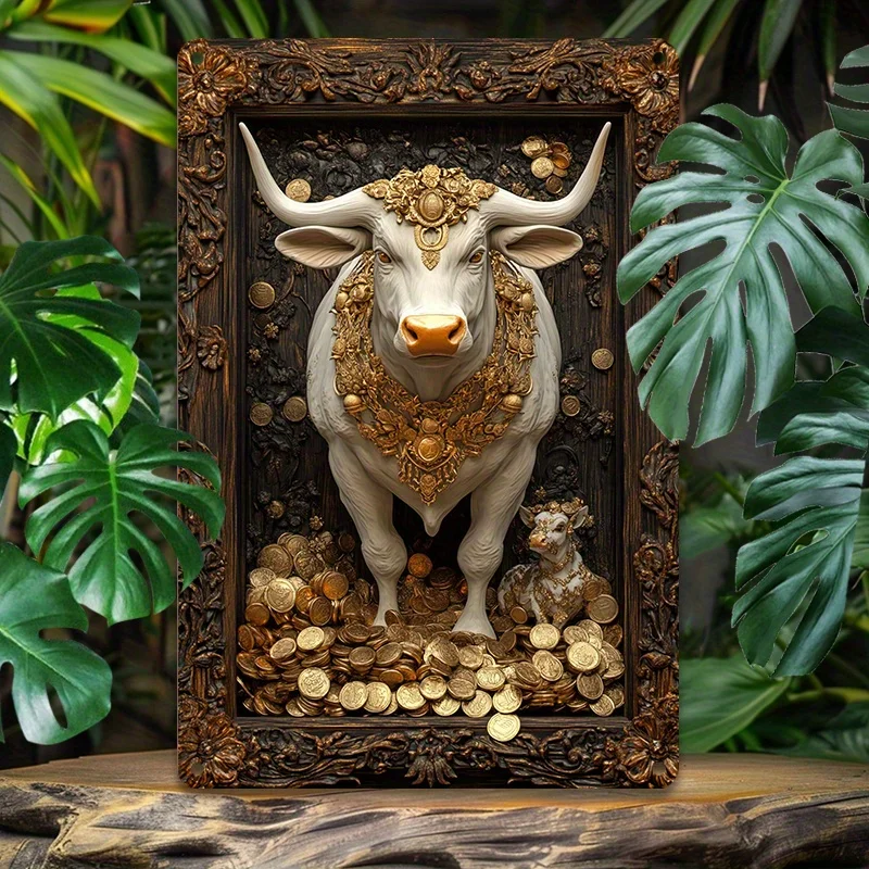 Vintage White Bull Aluminum Wall Art, Metal Tin Sign for Living Room, Gym, or Office Decor, Easy Install, Fade-Resistant
Vintage White Bull Aluminum Wall Art, Metal Tin Sign for Living Room, Gym, or Office Decor, Easy Install, Fade-Resistant